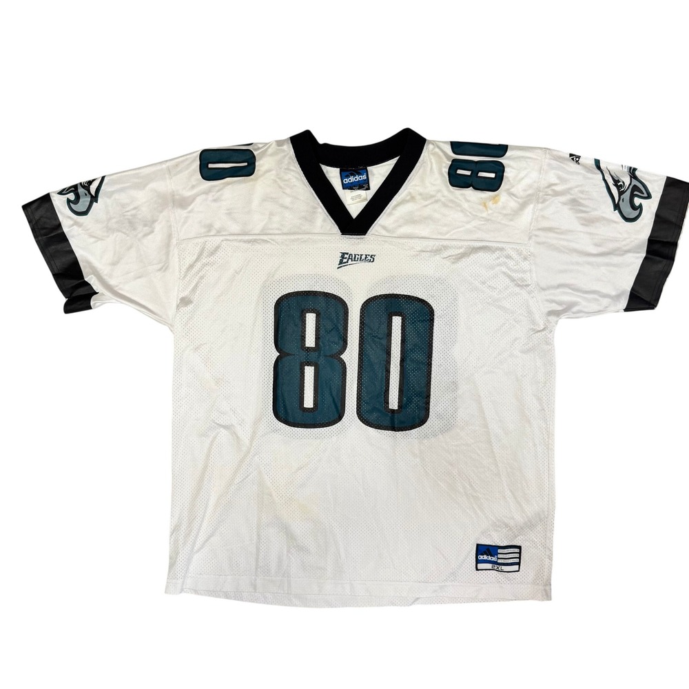 Adidas Philadelphia Eagles James Thrash 80 Jersey Mens 2XL White Vintage NFL